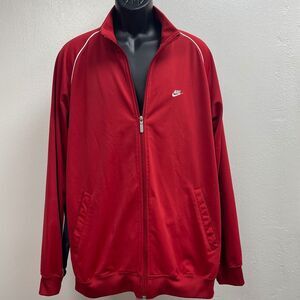 Nike Red‎ Track Jacket Full Zip Athletic Sportswear Training Casual XL